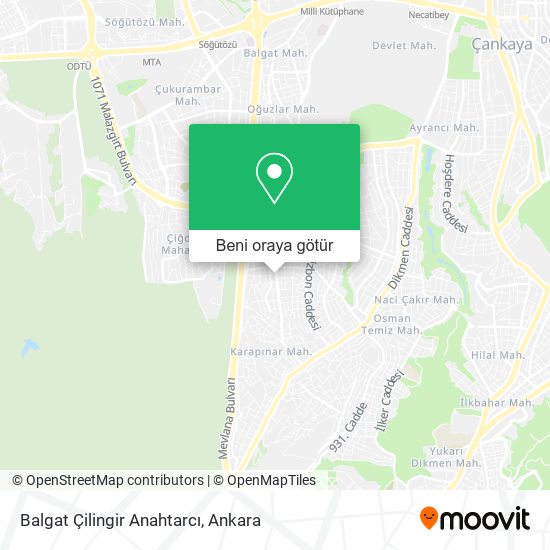 Balgat Çilingir Anahtarcı harita