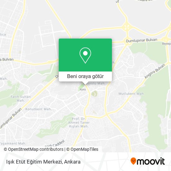 Işık Etüt Eğitim Merkezi harita