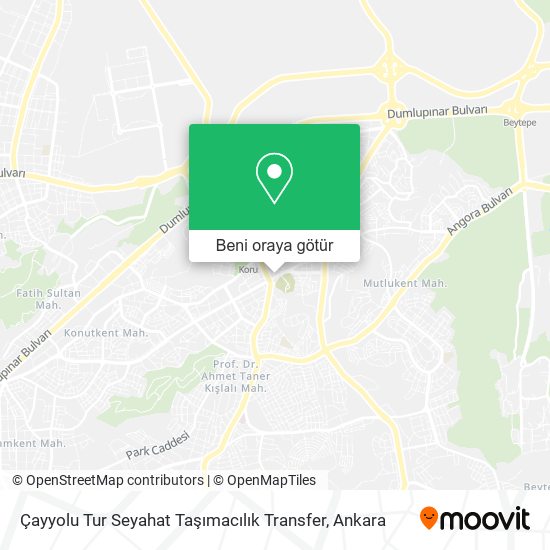Çayyolu Tur Seyahat Taşımacılık Transfer harita