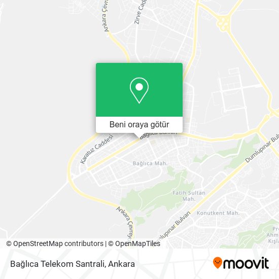 Bağlıca Telekom Santrali harita