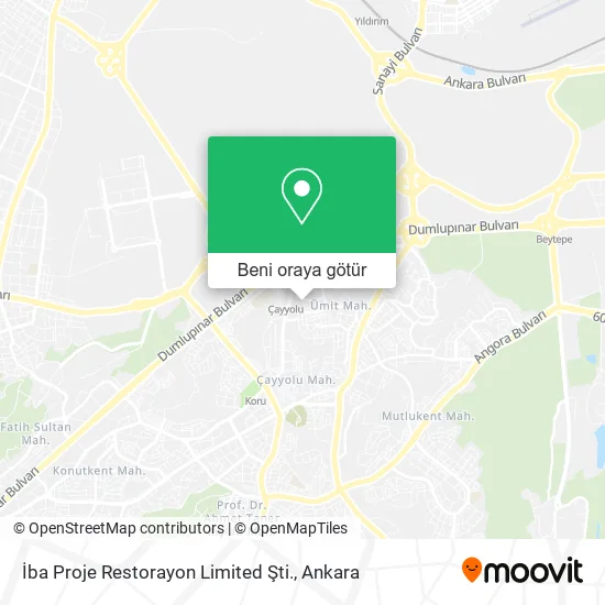 İba Proje Restorayon Limited Şti. harita