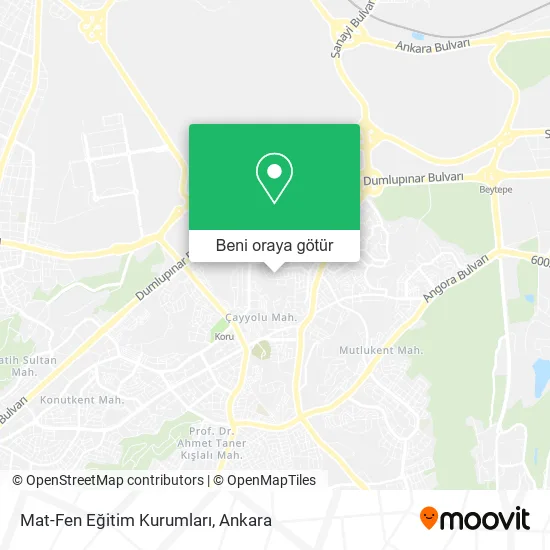 Mat-Fen Eğitim Kurumları harita