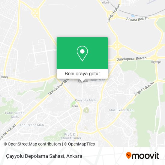Çayyolu Depolama Sahasi harita