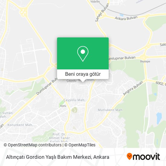 Altınçatı Gordion Yaşlı Bakım Merkezi harita