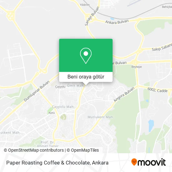 Paper Roasting Coffee & Chocolate harita