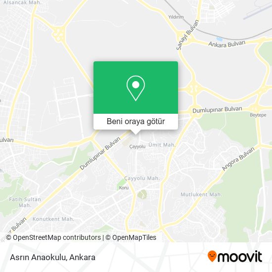 Asrın Anaokulu harita