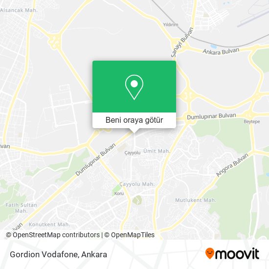 Gordion Vodafone harita