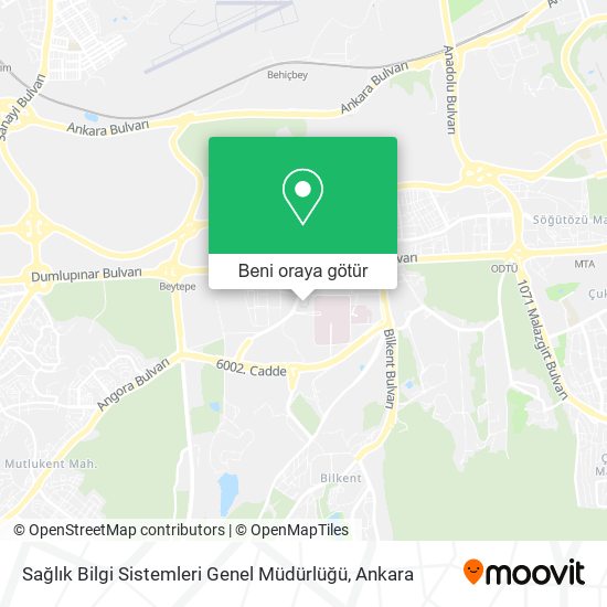 Sağlık Bilgi Sistemleri Genel Müdürlüğü harita