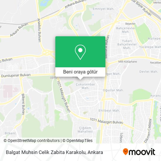 Balgat Muhsin Celik Zabita Karakolu harita