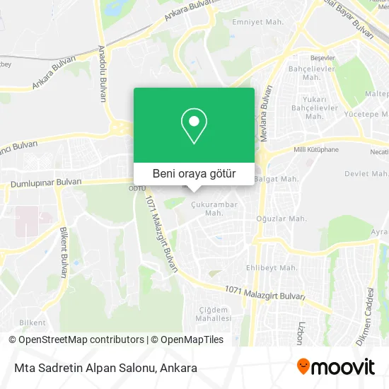 Mta Sadretin Alpan Salonu harita