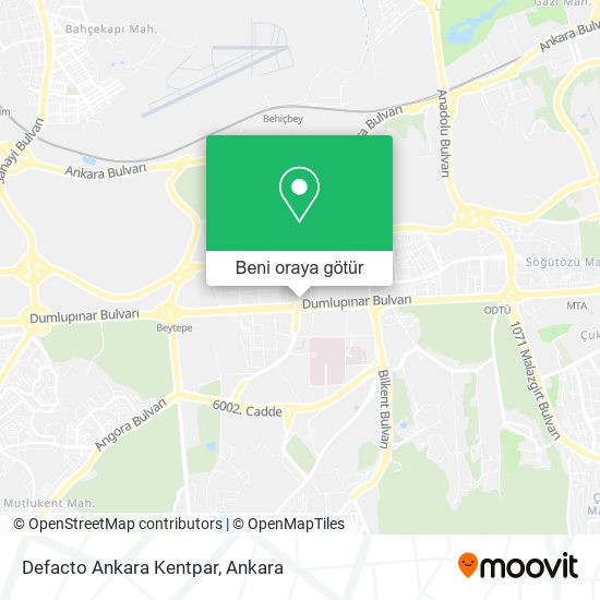 Defacto Ankara Kentpar harita