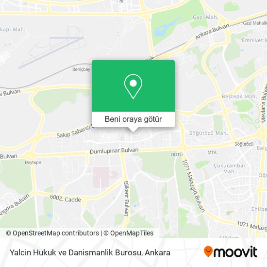 Yalcin Hukuk ve Danismanlik Burosu harita