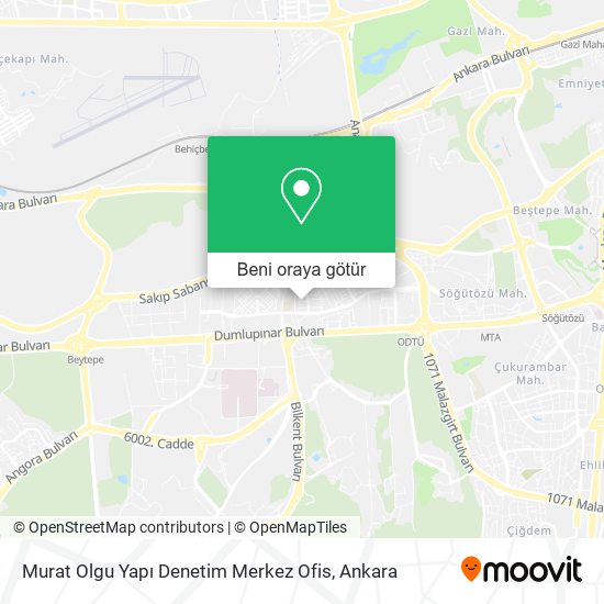 Murat Olgu Yapı Denetim Merkez Ofis harita