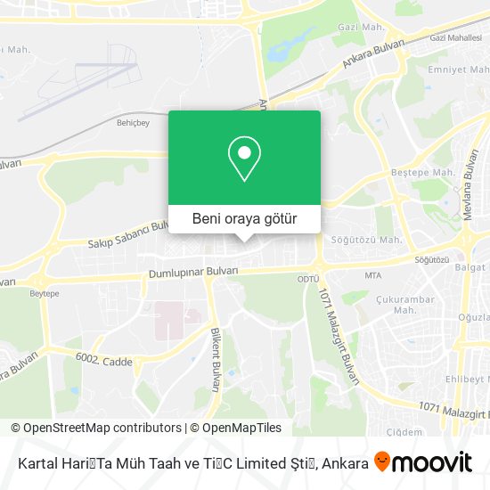Kartal Hari̇Ta Müh Taah ve Ti̇C Limited Şti̇ harita