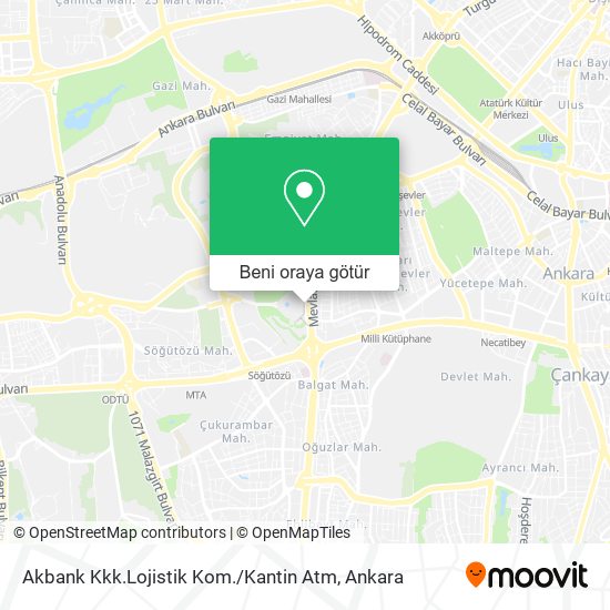 Akbank Kkk.Lojistik Kom. / Kantin Atm harita