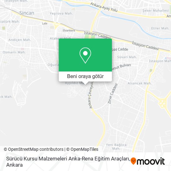 Sürücü Kursu Malzemeleri Anka-Rena Eğitim Araçları harita