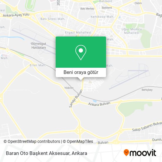 Baran Oto Başkent Aksesuar harita
