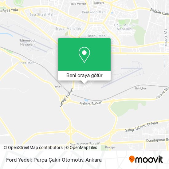 Ford Yedek Parça-Çakır Otomotiv harita