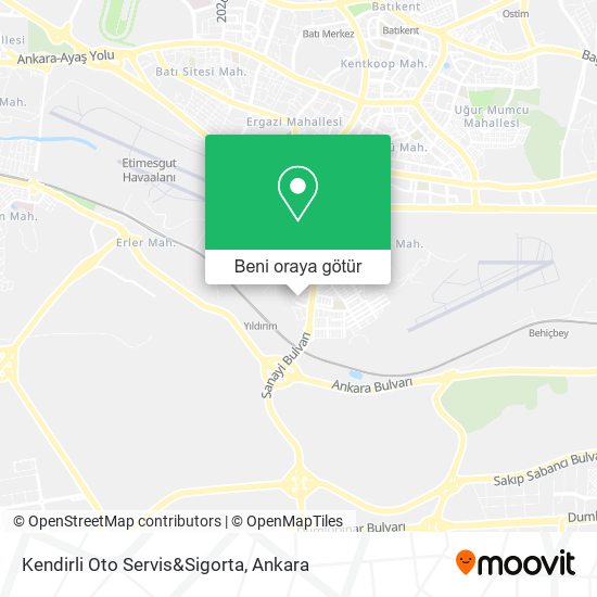 Kendirli Oto Servis&Sigorta harita