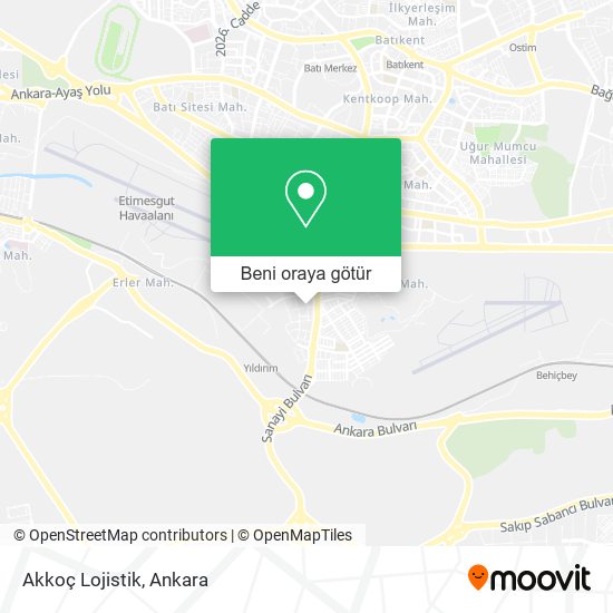 Akkoç Lojistik harita
