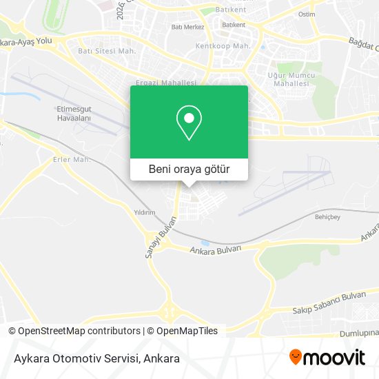Aykara Otomotiv Servisi harita