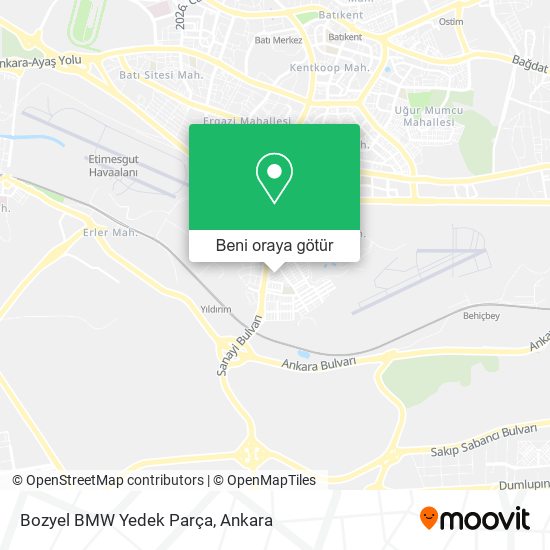 Bozyel BMW Yedek Parça harita