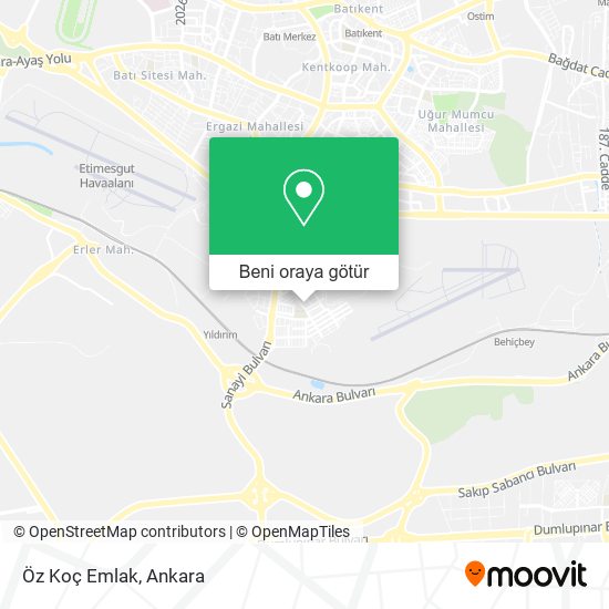 Öz Koç Emlak harita