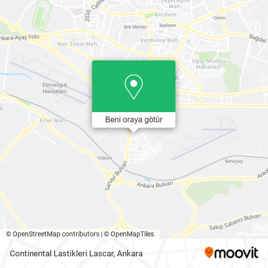 Continental Lastikleri Lascar harita