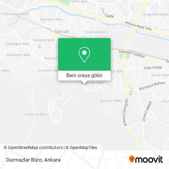 Durmazlar Büro harita