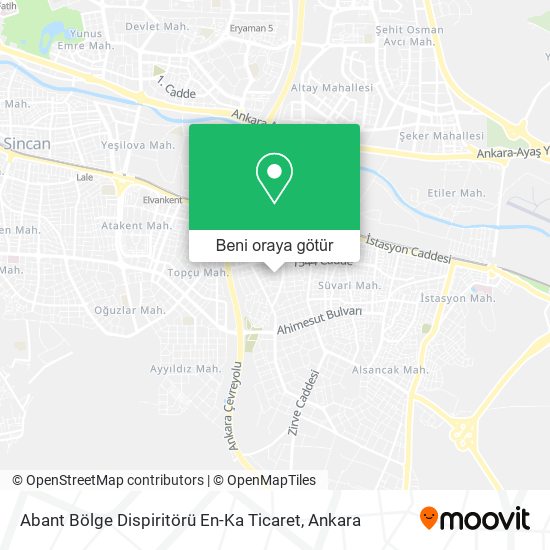 Abant Bölge Dispiritörü En-Ka Ticaret harita
