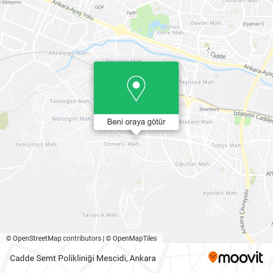 Cadde Semt Polikliniği Mescidi harita
