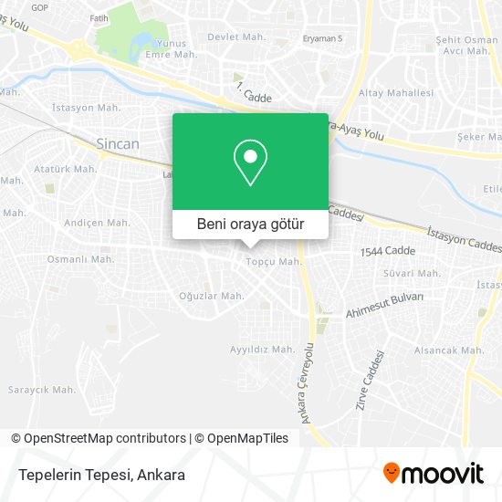 Tepelerin Tepesi harita
