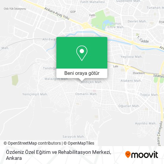 Özdeniz Özel Eğitim ve Rehabilitasyon Merkezi harita
