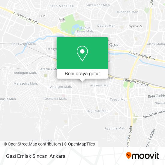 Gazi Emlak Sincan harita