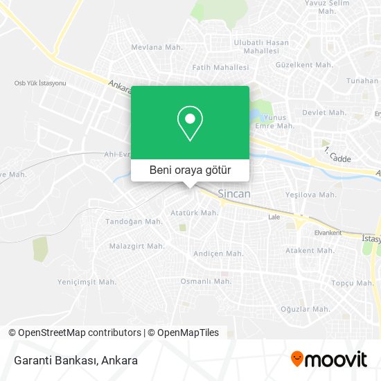 Garanti Bankası harita