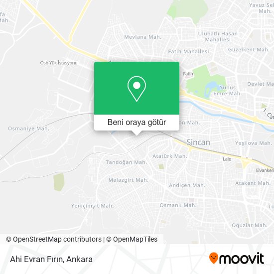 Ahi Evran Fırın harita