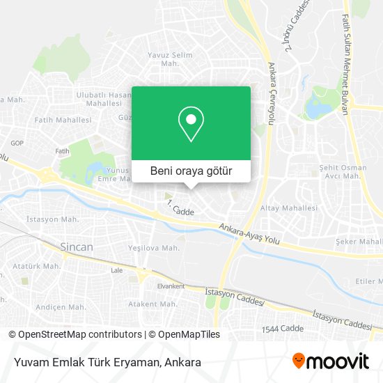 Yuvam Emlak Türk Eryaman harita