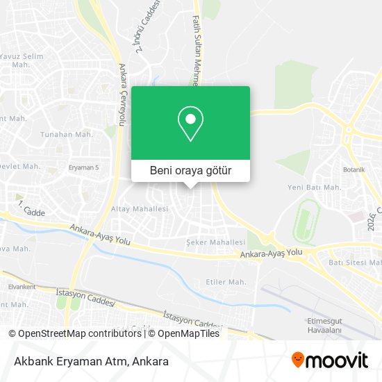 Akbank Eryaman Atm harita