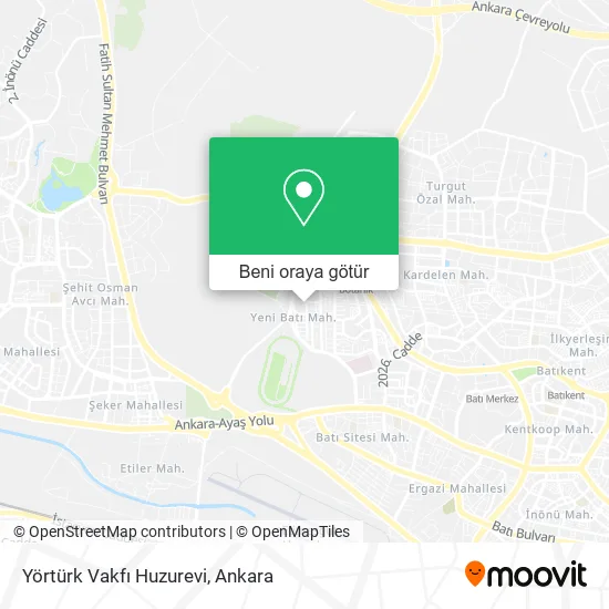 Yörtürk Vakfı Huzurevi harita