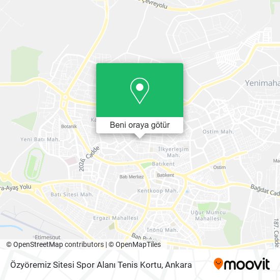 Özyöremiz Sitesi Spor Alanı Tenis Kortu harita