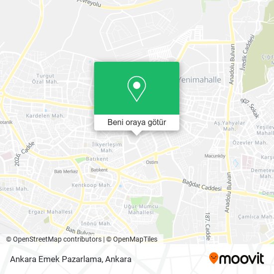 Ankara Emek Pazarlama harita