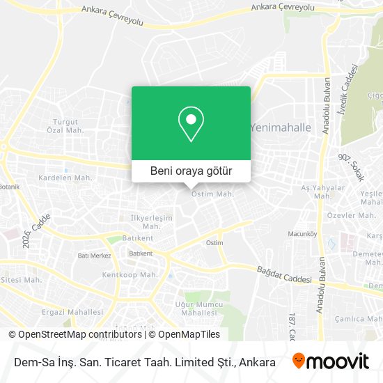 Dem-Sa İnş. San. Ticaret Taah. Limited Şti. harita