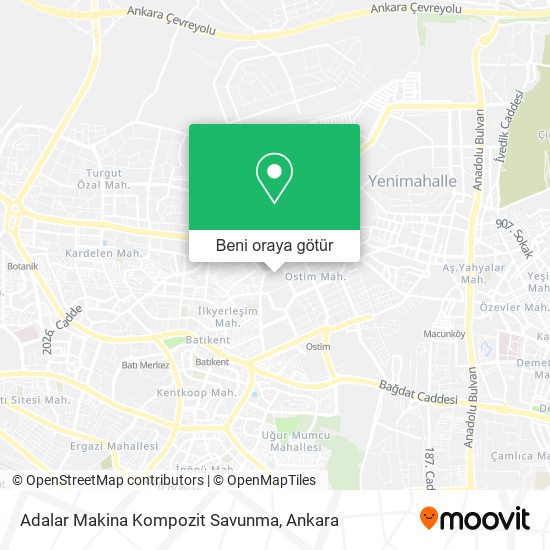 Adalar Makina Kompozit Savunma harita
