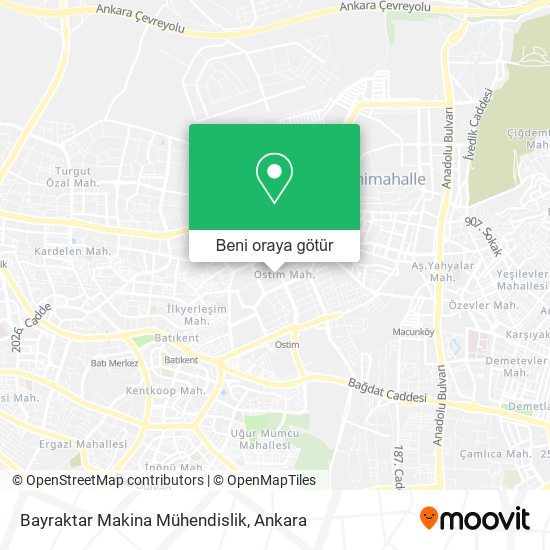 Bayraktar Makina Mühendislik harita