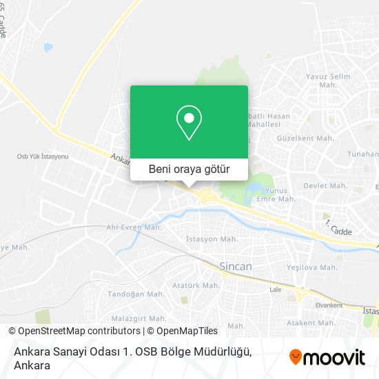 Ankara Sanayi Odası 1. OSB Bölge Müdürlüğü harita