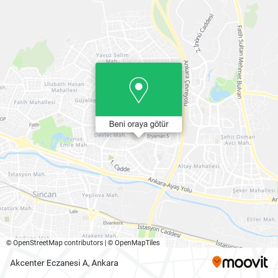 Akcenter Eczanesi A harita