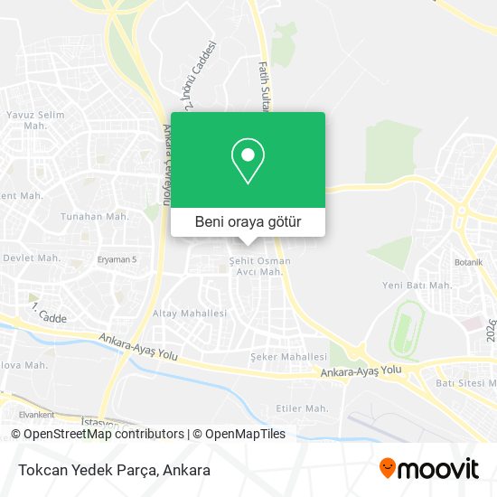 Tokcan Yedek Parça harita