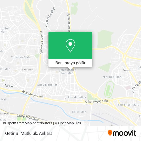 Getir Bi Mutluluk harita
