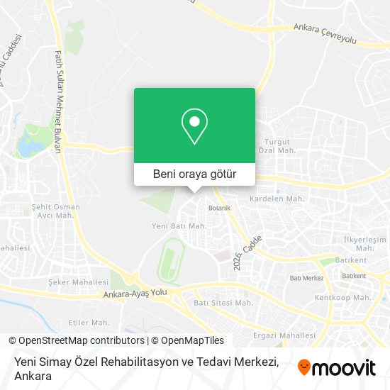 Yeni Simay Özel Rehabilitasyon ve Tedavi Merkezi harita