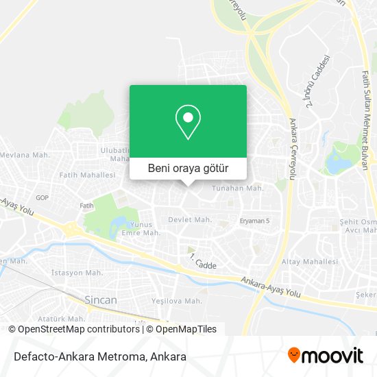 Defacto-Ankara Metroma harita
